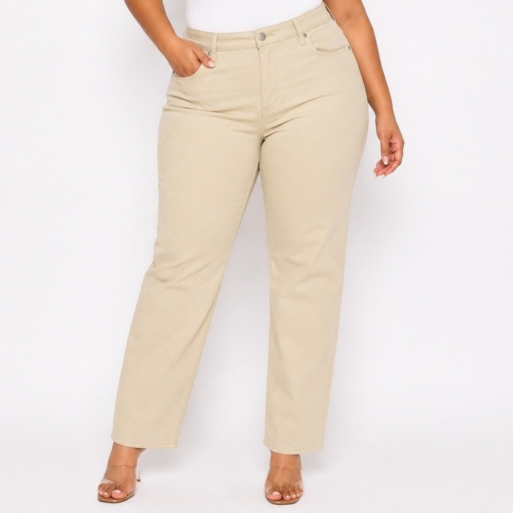 NYDJ Marilyn Straight Jeans 16P Beige White Cree Sure Stretch Lift Tuck New